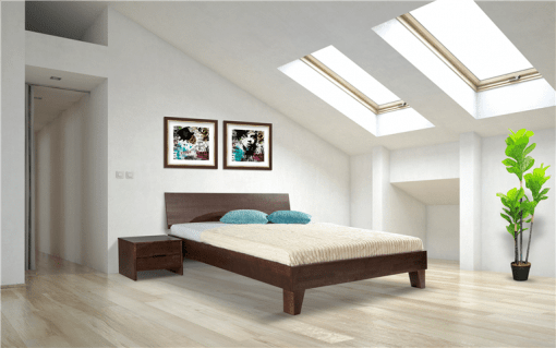 Houten bed wengé